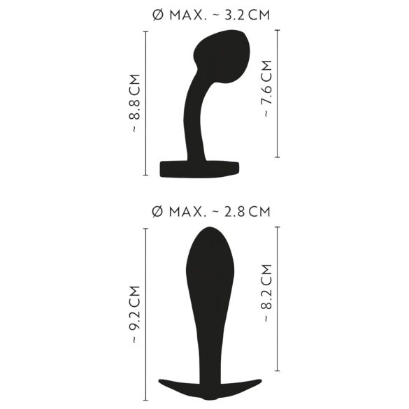 ANOS - plug anal en métal - set arc-en-ciel 2 pièces