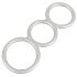 You2Toys - Anneau Triple en Silicone pour Pénis et Testicules (Argent)