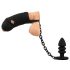 Black Velvet - Cage pénis silicone avec plug anal (noir)