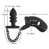 Black Velvet - Cage pénis silicone avec plug anal (noir)