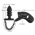 Black Velvets - cage pénienne en silicone avec plug anal (noir)