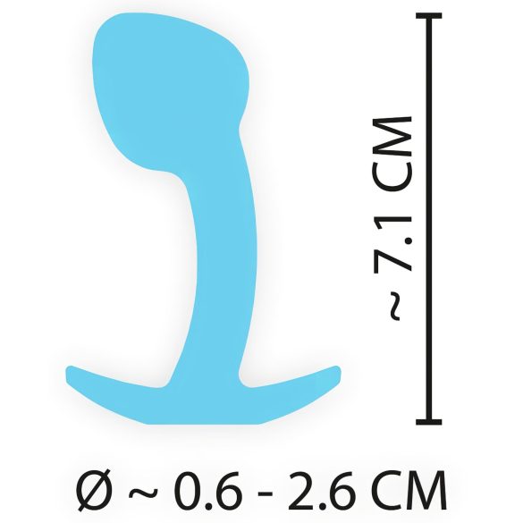 Cuties - mini plug anal - silicone - bleu 2,6 cm