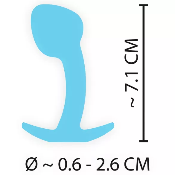 Cuties Mini Butt Plug - plug anal en silicone (bleu, 2,6 cm)