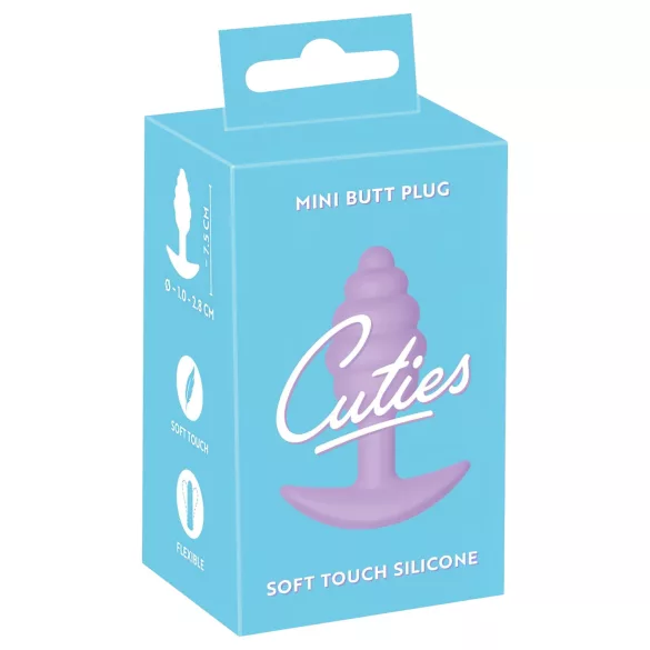 Plug anal mini Cuties - plug anal en silicone (violet, 2,8 cm)