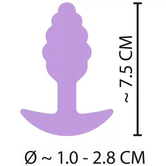 Plug anal mini Cuties - plug anal en silicone (violet, 2,8 cm)