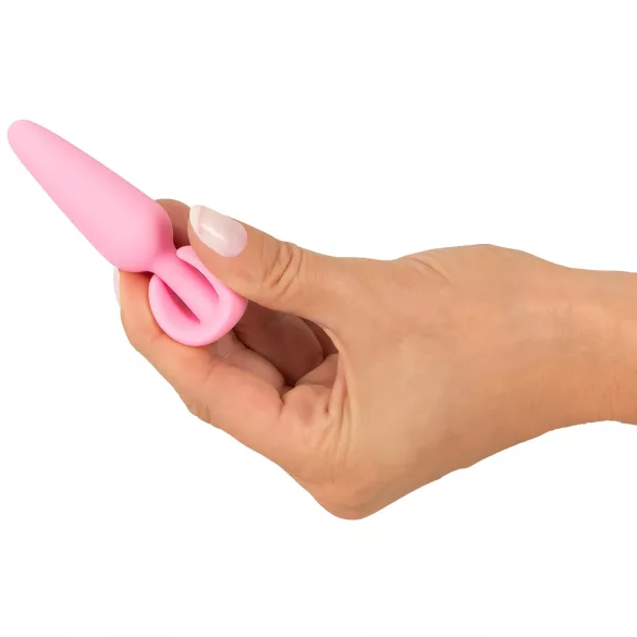 Plug anal mini Cuties - plug anal en silicone (rose, 2,1 cm)