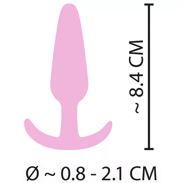 Plug anal mini Cuties - plug anal en silicone (rose, 2,1 cm)