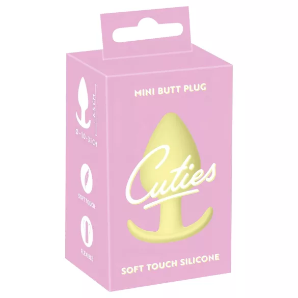 Plug anal Cuties Mini en silicone - butt plug (jaune, 3,1 cm)