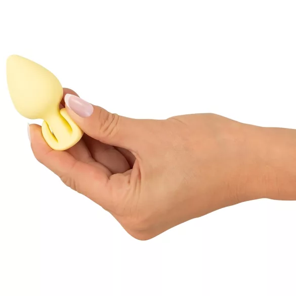 Plug anal Cuties Mini en silicone - butt plug (jaune, 3,1 cm)