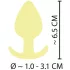 Plug anal Cuties Mini en silicone - butt plug (jaune, 3,1 cm)