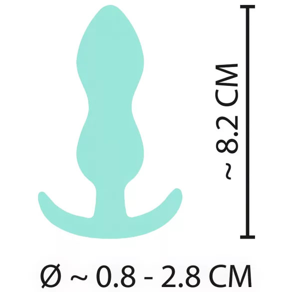 Cuties - plug anal mini - silicone - menthe 2,3 cm