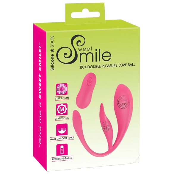 SMILE - œuf vibrant sans fil rechargeable (rose)