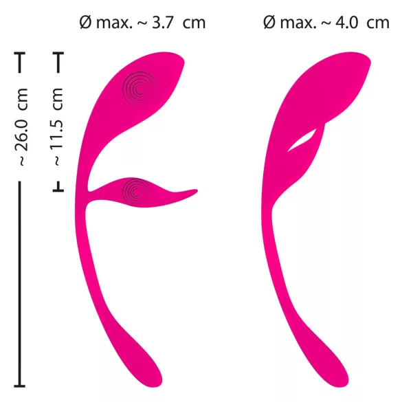 SMILE - œuf vibrant télécommandé rechargeable - silicone rose