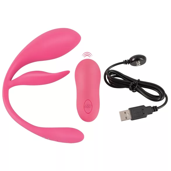 SMILE - œuf vibrant télécommandé rechargeable - silicone rose