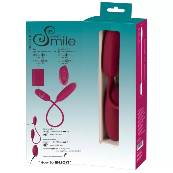 Smile - œuf vibrant duo - stimulation vaginale et anale