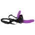 SMILE - harnais ceinture avec double gode - silicone violet et noir