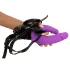 SMILE - harnais ceinture avec double gode - silicone violet et noir