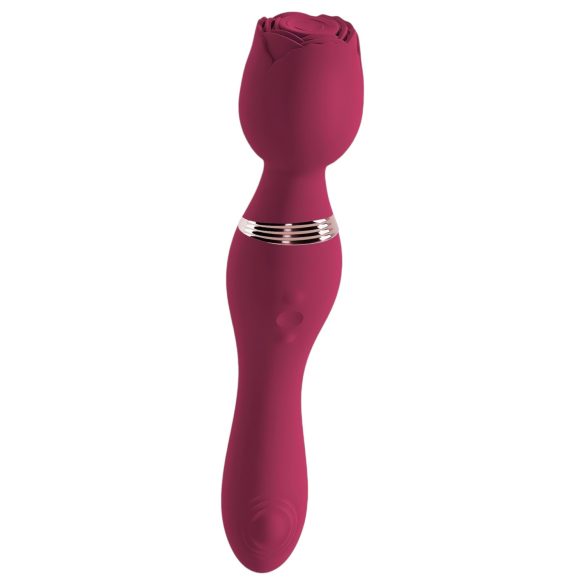 You2Toys Rosenrot - vibromasseur rose rechargeable (rouge)