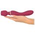 You2Toys Rosenrot - vibromasseur rose rechargeable (rouge)
