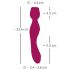You2Toys Rosenrot - vibromasseur rose rechargeable (rouge)