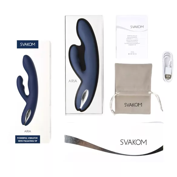 Svakom Aylin - vibromasseur stimulateur clitoridien pulsant rechargeable - bleu