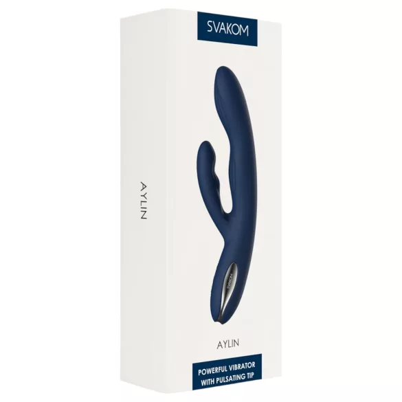 Svakom Aylin - vibromasseur stimulateur clitoridien pulsant rechargeable - bleu