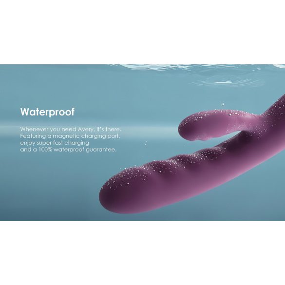 Svakom Avery - vibromasseur rabbit lève-clitoris à piston rechargeable - violet