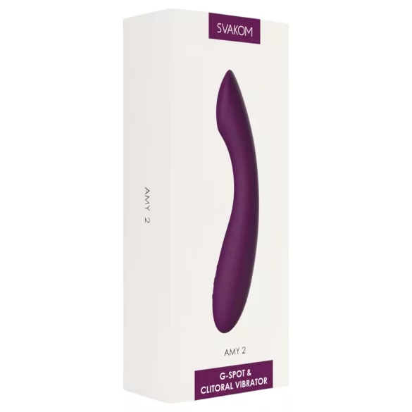 Svakom Amy 2 - vibromasseur point G rechargeable et étanche (violet)