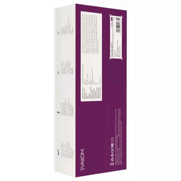 Svakom Amy 2 - vibromasseur point G rechargeable et étanche (violet)