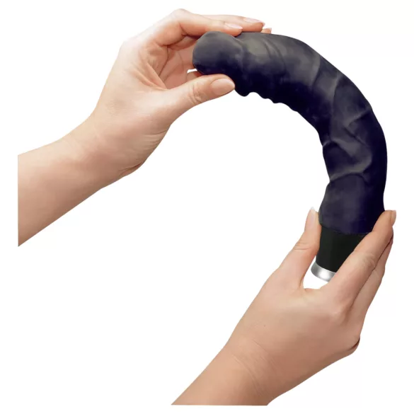 Nature Skin - vibromasseur réaliste (noir, 22 cm)