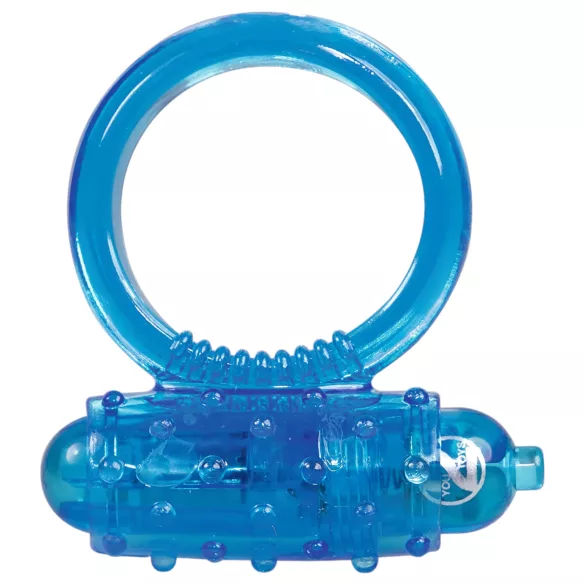 You2Toys - anneau pénien vibrant en silicone - bleu