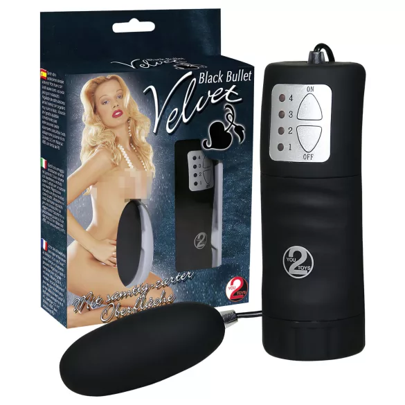 You2Toys - Œuf vibrant - Surface veloutée noire