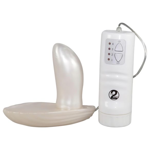 You2Toys - Coquillage - vibromasseur harnais (blanc)