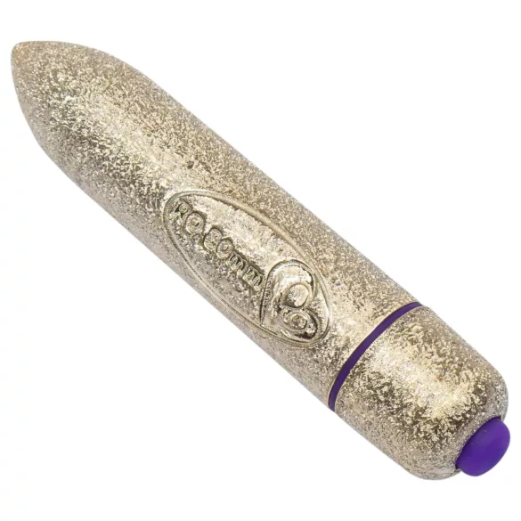 RO-80mm - mini vibromasseur rouge à lèvres 7 modes - doré