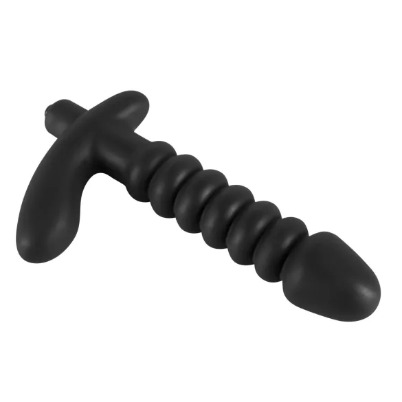Black Velvets - vibromasseur rainuré moyen - silicone noir
