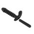 Vibromasseur plissé moyen Black Velvet (noir)