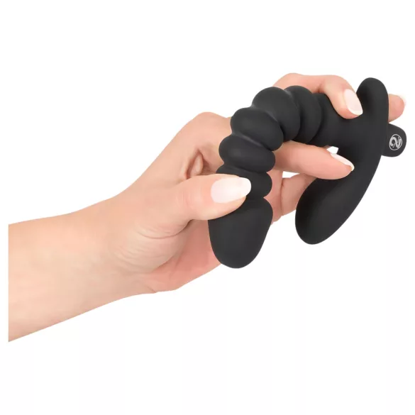 Black Velvets - vibromasseur rainuré moyen - silicone noir