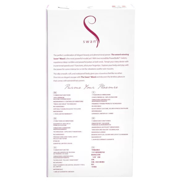 The Swan - Vibromasseur Wand Rechargeable - Rose