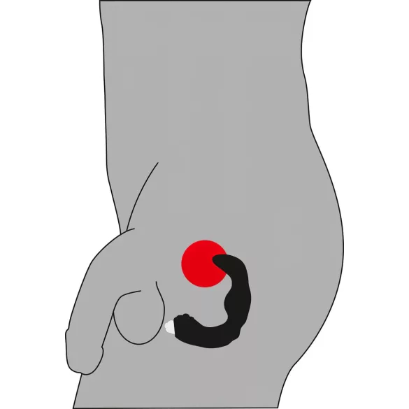 Rebel - stimulateur prostate courbé vibrant - silicone noir