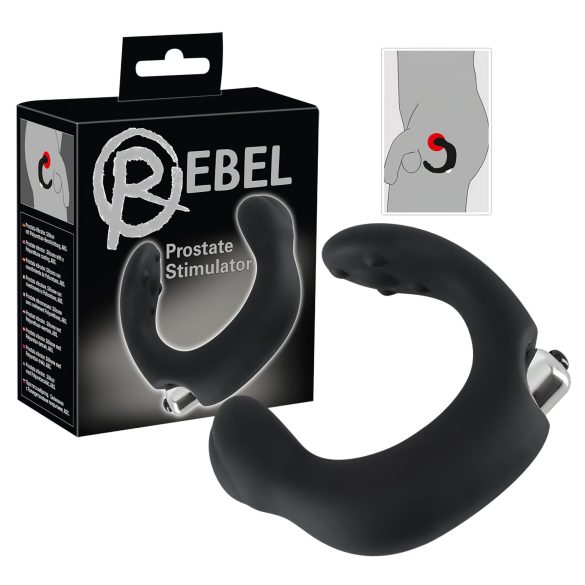 Rebel - vibromasseur courbé pour prostate (noir)
