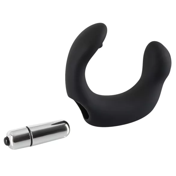 Rebel - stimulateur prostate vibrant incurvé - silicone noir