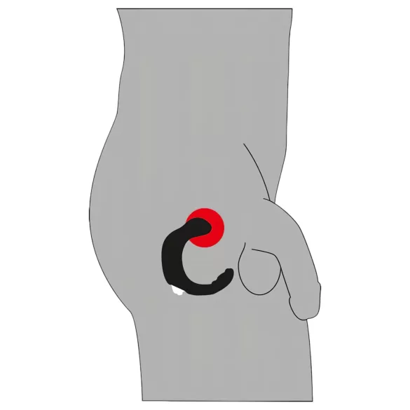 Rebel - stimulateur prostate vibrant incurvé - silicone noir