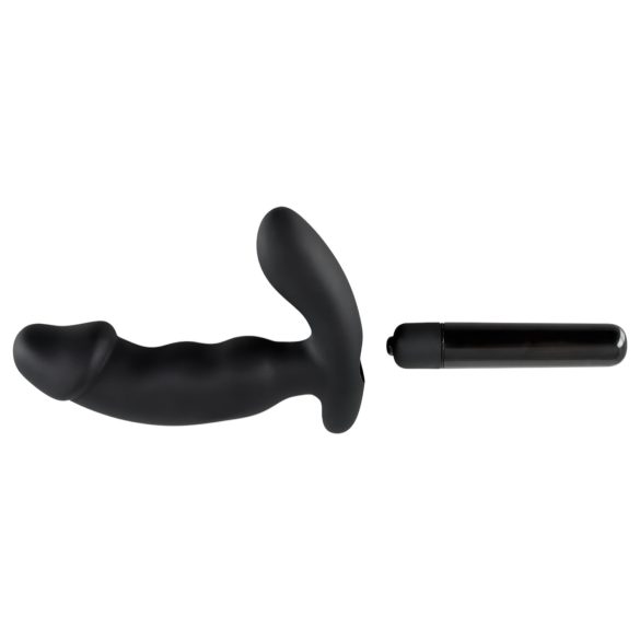 Rebel - stimulateur prostate avec pénis vibrant - silicone noir