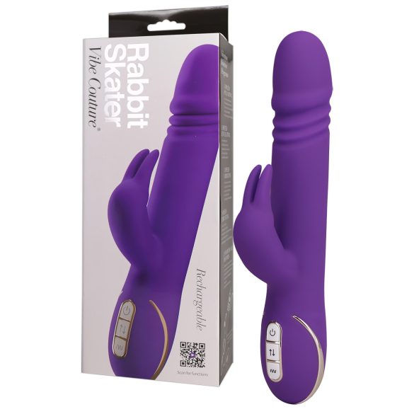 Vibe Couture Rabbit Skater - Vibromasseur lapin violet avec mouvements