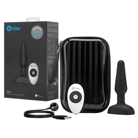 b-Vibe trio - Vibromasseur anal 3 moteurs (noir)