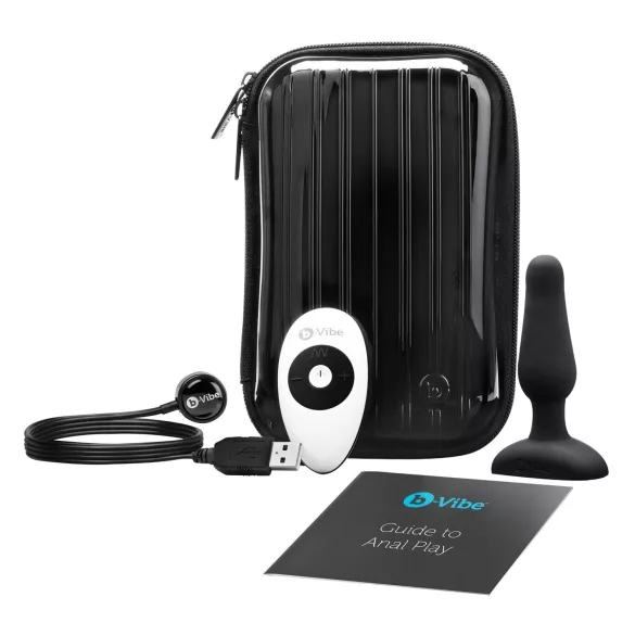 b-Vibe Novice - plug anal vibrant débutant - silicone noir