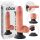 Vibromasseur King Cock 18 cm à ventouse - naturel
