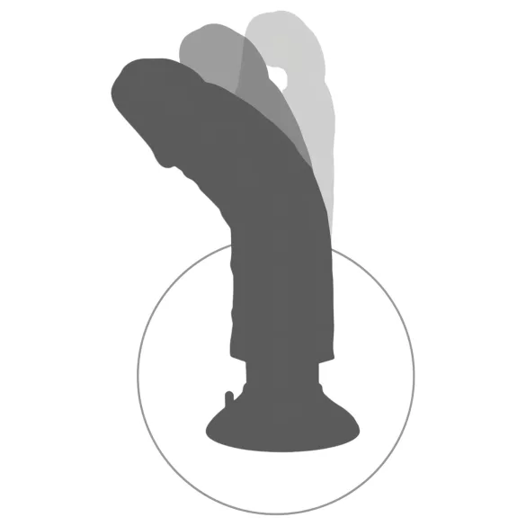King Cock - gode vibrant ventouse 18 cm - réaliste beige