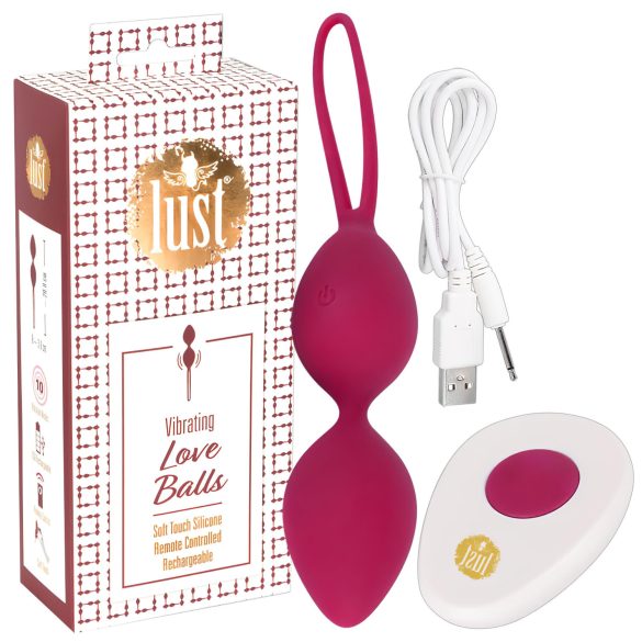 Lust - Boule de geisha vibrante radio rechargeable (mûre)