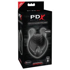 PDX Elite - vibromasseur pénis silicone (noir)